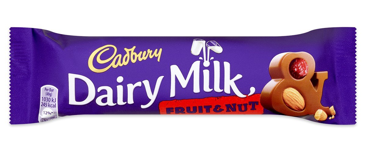 Cadbury Dairy Milk Fruit & Nut Chocolate 49g (2 pack)