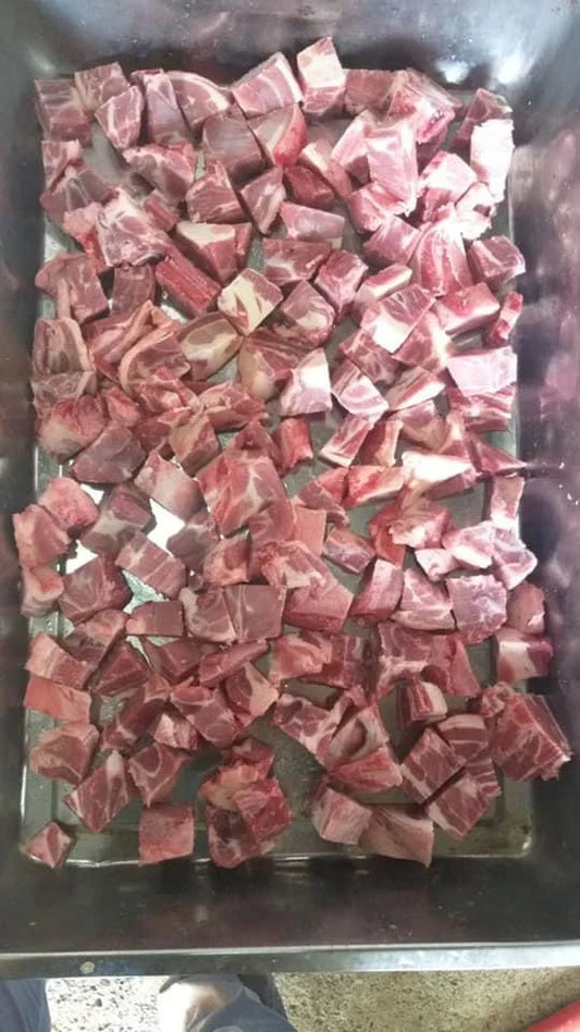 New Zealand Spring Lamb Chops - Grass Feed 18lb Box Curry Pieces