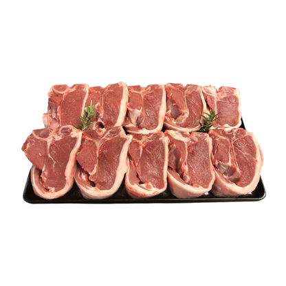 New Zealand Spring Lamb Chops - Grass Feed 18lb Box Curry Pieces