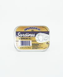 Brunswick Sardines in Soybean Oil, 3.75 Oz (Pack of 5) – Wild-Caught Sardines, Ready-to-Eat, High Protein Snack, Keto & Paleo Friendly