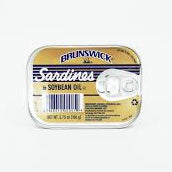Brunswick Sardines in Soybean Oil, 3.75 Oz (Pack of 5) – Wild-Caught Sardines, Ready-to-Eat, High Protein Snack, Keto & Paleo Friendly